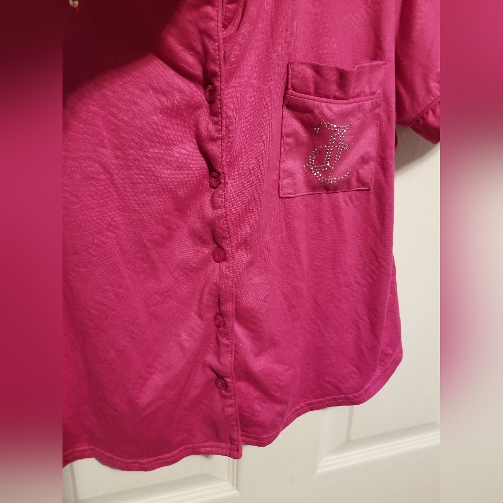 Juicy Couture Sleepwear Shirt Women's Size M Color Pink - Picture 5 of 7